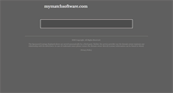 Desktop Screenshot of mymatchsoftware.com